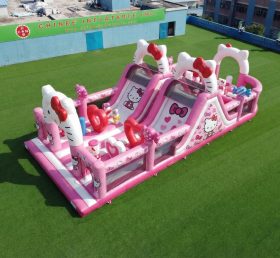 T7-5086 Hello Kitty Themen Hüpfburg Hindernisparcours