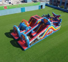 T7-5158 Superman Thema Aufblasbare Hindernisparcours