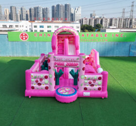 T8-5002 Maßgeschneiderter „Pink Soup“-Themen-aufblasbarer Spielplatz