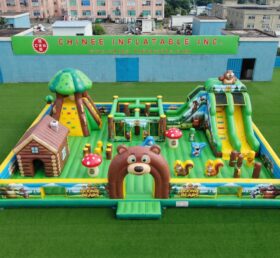 GF3-1436 Bärenbrüder Themen-Aufblasbarer Spielplatz