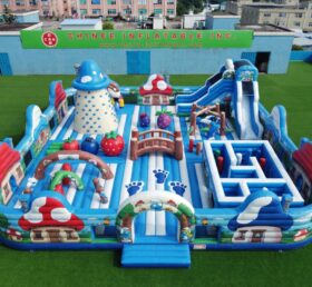 GF3-1519 Die Schlümpfe Themen-In aufblasbarer Spielplatz