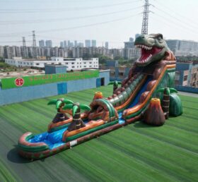 GS2-123 Dinosaurier-Thema Riesige Aufblasbare Wasserrutsche
