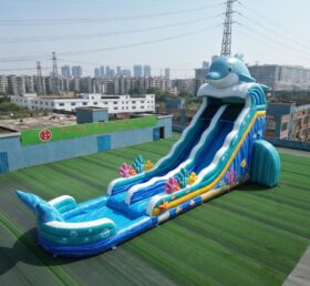 GS2-125 Delfin-Thema Riesige Aufblasbare Wasserrutsche
