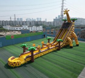 GS2-126 Riesen aufblasbare Wasserrutsche im Giraffenmotiv