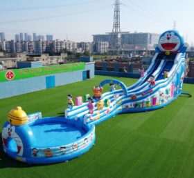 GS2-128 Doraemon Thema Riesige Aufblasbare Wasserrutsche