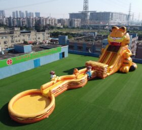 GS2-136 Garfield Thema Riesige Aufblasbare Wasserrutsche