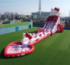 GS2-140 Hello Kitty Thema Riesige Aufblasbare Wasserrutsche