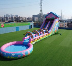 GS2-170 Peppa Pig Themenriesige Aufblasbare Wasserrutsche
