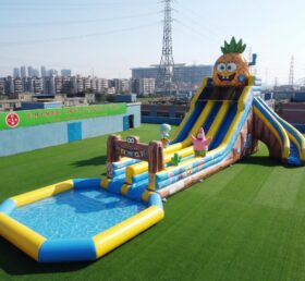 GS2-188 SpongeBob Thema Riesige Aufblasbare Wasserrutsche