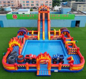 Pool3-856 Blaze Monster Thema Aufblasbarer Pool Wasserpark