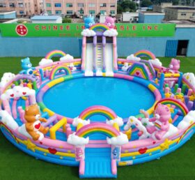 Pool3-860 Care Bears Thema Aufblasbarer Wasserpark Pool