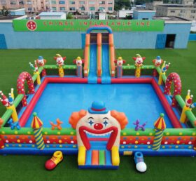 Pool3-863 Clown-Themen Aufblasbarer Pool-Wasserpark