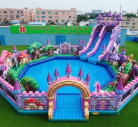 Pool3-871 Märchen-Thema Aufblasbarer Pool-Wasserpark