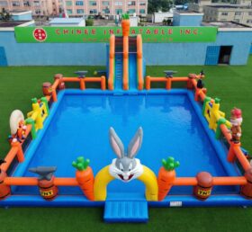 Pool3-881 Looney Tunes Themen-Aufblasbarer Pool-Wasserpark