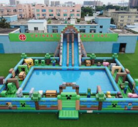 Pool3-882 Minecraft Thema Aufblasbarer Pool Wasserpark