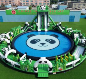 Pool3-890 Panda-Themen aufblasbarer Pool-Wasserpark