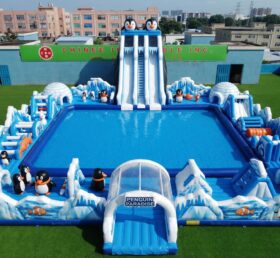 Pool3-893 Pinguin Thema Aufblasbarer Pool Wasserpark