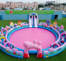 Pool3-894 Peppa-Wutz-Thema Aufblasbarer Pool-Wasserpark
