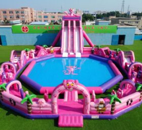 Pool3-895 Pink Panther Thema Aufblasbarer Pool Wasserpark