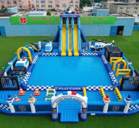 Pool3-899 Polizeistation Thema Aufblasbarer Pool Wasserpark