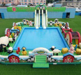 Pool3-903 Shaun das Schaf Thema Aufblasbarer Wasserpark Pool