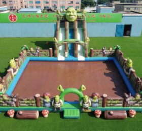Pool3-905 Shrek Thema Aufblasbarer Pool Wasserpark