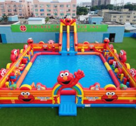 Pool3-914 Tickle Me Elmo Themenaufblasbarer Wasserpark