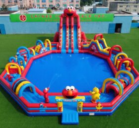 Pool3-915 Tickle Me Elmo Thema Aufblasbarer Wasserpark für Pool