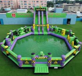 Pool3-919 Toxisches Thema Aufblasbarer Wasserpark für Pools