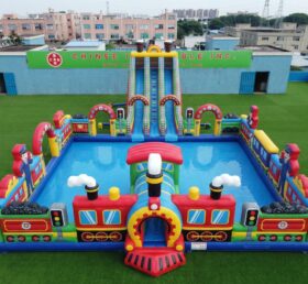 Pool3-920 Zug-Thema Aufblasbarer Wasserpark Pool