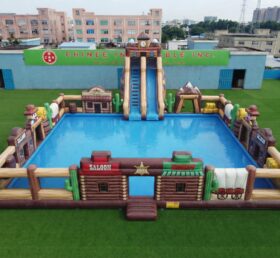 Pool3-924 Wildwest-Thema Aufblasbarer Pool-Wasserpark