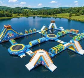 S663 Baby Shark Thema aufblasbarer Wasserpark