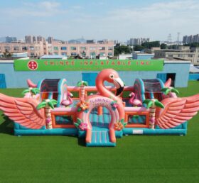 T2-7120 Flamingo Thema Aufblasbare Hüpfburg