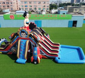 T8-6101 Astro Boy Thema Aufblasbare Wasserrutsche
