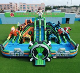 T8-6106 Ben 10 Thema aufblasbare Wasserrutsche