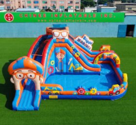 T8-6112 Blippi Wonders Thema Aufblasbare Wasserrutsche