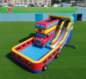T8-6116 Bus Thema Aufblasbare Wasserrutsche