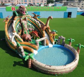 T8-6131 Dinosaurier-Thema Aufblasbare Wasserrutsche