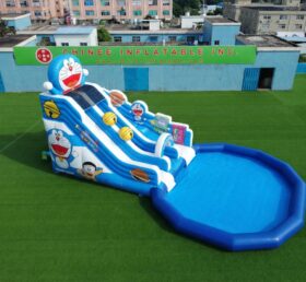 T8-6135 Doraemon-Themen aufblasbare Wasserrutsche