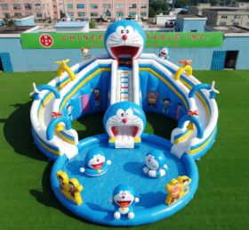 T8-6136 Doraemon Thema Aufblasbare Wasserrutsche