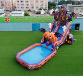 T8-6151 Halloween-Themen Hüpfburg-Wasserrutsche