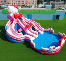 T8-6153 Hello Kitty Thema Aufblasbare Wasserrutsche