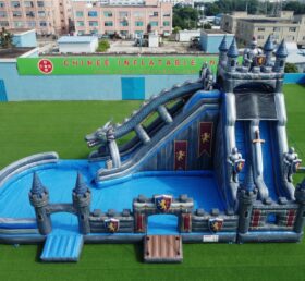 T8-6159 Ritter-Themen aufblasbare Wasserrutsche