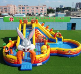 T8-6167 Looney Tunes Thema Aufblasbare Wasserrutsche