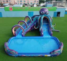 T8-6180 Kraken-Thema aufblasbare Wasserrutsche
