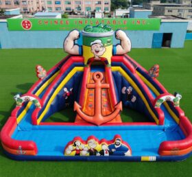T8-6195 Popeye Thema Aufblasbare Wasserrutsche