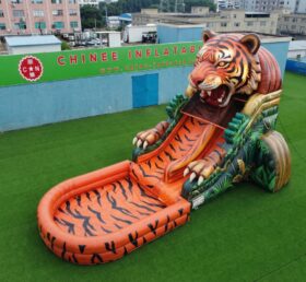 T8-6213 Tiger Thema Aufblasbare Wasserrutsche