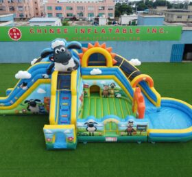 T8-6215 Timmy Time Thema Aufblasbare Wasserrutsche