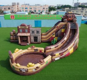 T8-6226 Wild-West-Themen aufblasbare Wasserrutsche