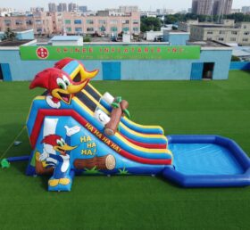 T8-6228 Woody Woodpecker Thema Aufblasbare Wasserrutsche